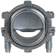 Cooper Crouse-Hinds - 3/8" Trade, Die Cast Zinc Squeeze Clamp Straight Conduit Connector - Noninsulated - Top Tool & Supply