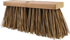 Rubbermaid - 16" Rough Surface Palmyra Push Broom - 6" Bristle Length, Wood Block, Tapered Handle Connection, Handle Sold Separately - Top Tool & Supply