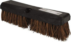 Rubbermaid - 2" Bristle Length, Palmyra Scrub Brush - 10" OAL, Tapered Handle, Brown, Plastic Block - Top Tool & Supply