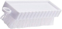 Rubbermaid - 3/4" Bristle Length, Polypropylene Scrub Brush - 4-3/4" OAL, White, Plastic Block - Top Tool & Supply