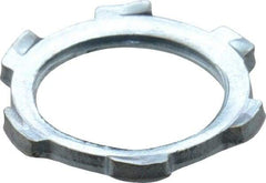 Cooper Crouse-Hinds - 1/2" Trade, Steel Threaded Rigid/Intermediate (IMC) Conduit Locknut - Noninsulated - Top Tool & Supply