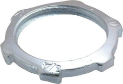 Cooper Crouse-Hinds - 3/4" Trade, Steel Threaded Rigid/Intermediate (IMC) Conduit Locknut - Noninsulated - Top Tool & Supply