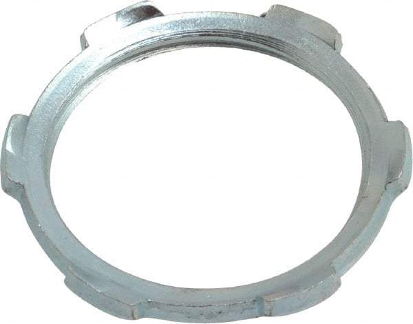 Cooper Crouse-Hinds - 1-1/4" Trade, Steel Threaded Rigid/Intermediate (IMC) Conduit Locknut - Noninsulated - Top Tool & Supply