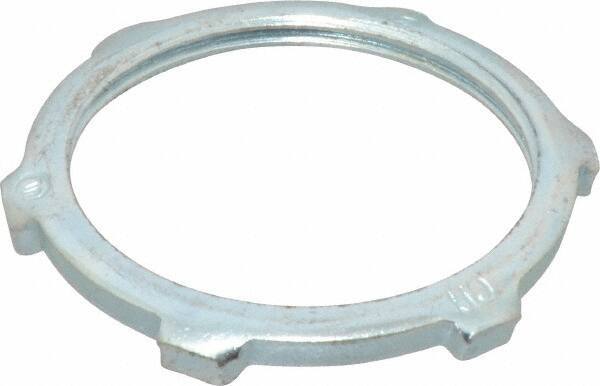 Cooper Crouse-Hinds - 1-1/2" Trade, Steel Threaded Rigid/Intermediate (IMC) Conduit Locknut - Noninsulated - Top Tool & Supply