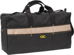 CLC - 17 Pocket Black & Khaki Polyester Tool Bag - 18" Wide x 7" Deep x 9" High - Top Tool & Supply