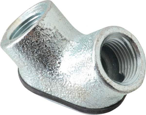 Cooper Crouse-Hinds - 1/2" Trade, Malleable Iron Threaded Angled Rigid/Intermediate (IMC) Conduit Elbow - Insulated - Top Tool & Supply