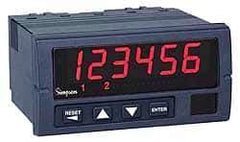 Simpson Electric - 4 Digit Red LED Display Counter - 3.62 Inch Wide, x 1.77 Inch High, 120 VAC, 30 VDC Voltage, 1/8 Inch Base, Digital Frequancy Counter - Top Tool & Supply