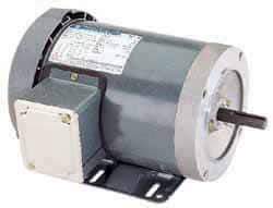 Marathon Electric - 1/2 Max hp, 3,450 Max RPM, Electric AC DC Motor - 208-230/460 V Input, Three Phase, 56C Frame, 0.62" Shaft Diam - Top Tool & Supply