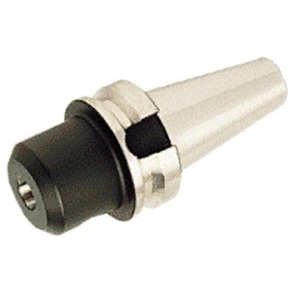 Iscar - BT50 Taper Shank 25mm Hole End Mill Holder/Adapter - 65mm Nose Diam, 115mm Projection, Through-Spindle & DIN Flange Coolant - Exact Industrial Supply