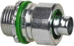 Cooper Crouse-Hinds - 3/8" Trade, Steel Threaded Straight Liquidtight Conduit Connector - Noninsulated - Top Tool & Supply