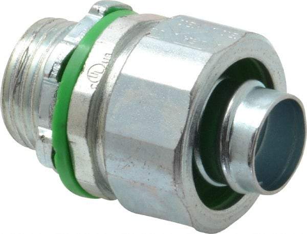 Cooper Crouse-Hinds - 1/2" Trade, Steel Threaded Straight Liquidtight Conduit Connector - Noninsulated - Top Tool & Supply