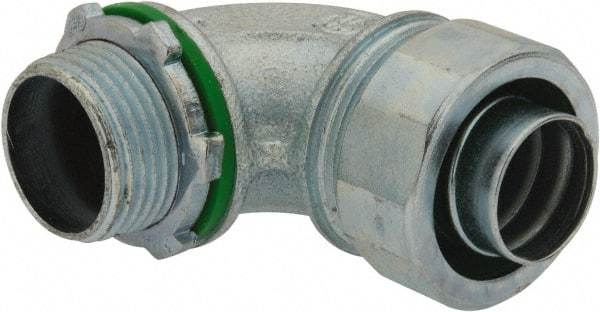 Cooper Crouse-Hinds - 3/4" Trade, Malleable Iron Threaded Angled Liquidtight Conduit Connector - Noninsulated - Top Tool & Supply