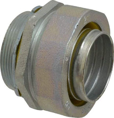 Cooper Crouse-Hinds - 2" Trade, Malleable Iron Threaded Straight Liquidtight Conduit Connector - Noninsulated - Top Tool & Supply