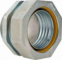 Cooper Crouse-Hinds - 3" Trade, Malleable Iron Threaded Straight Liquidtight Conduit Connector - Noninsulated - Top Tool & Supply