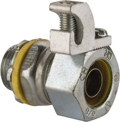 Cooper Crouse-Hinds - 3/8" Trade, Malleable Iron Threaded Straight Liquidtight Conduit Connector - Noninsulated - Top Tool & Supply