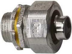 Cooper Crouse-Hinds - 1/2" Trade, Malleable Iron Threaded Straight Liquidtight Conduit Connector - Noninsulated - Top Tool & Supply