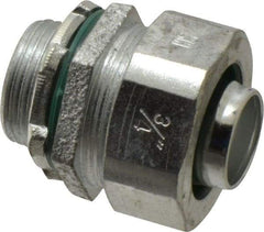 Cooper Crouse-Hinds - 3/4" Trade, Malleable Iron Threaded Straight Liquidtight Conduit Connector - Noninsulated - Top Tool & Supply