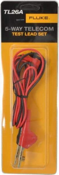 Fluke - Black/Red Electrical Test Equipment Leads Set - Use with Blade-Shaped Terminals, Gripping Terminals, Penetrating Larger Gauge Wires, Piercing Small Gauge (22-28 AWG) Wires, Threaded Terminals, Wire-Wrapped Terminals - Top Tool & Supply