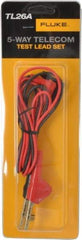 Fluke - Black/Red Electrical Test Equipment Leads Set - Use with Blade-Shaped Terminals, Gripping Terminals, Penetrating Larger Gauge Wires, Piercing Small Gauge (22-28 AWG) Wires, Threaded Terminals, Wire-Wrapped Terminals - Top Tool & Supply