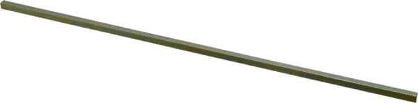 Precision Brand - 12" Long, Gold Dichromate-Plated Key Stock - Medium Carbon Steel - Top Tool & Supply