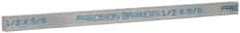 Precision Brand - 12" Long x 5/8" High x 1/2" Wide, Zinc-Plated Key Stock - Low Carbon Steel - Top Tool & Supply