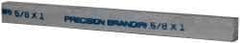 Precision Brand - 12" Long x 1" High x 5/8" Wide, Zinc-Plated Key Stock - Low Carbon Steel - Top Tool & Supply