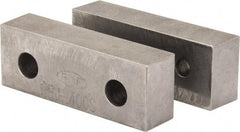 Gibraltar - 4-1/8" Wide x 1-1/2" High x 1" Thick, Flat/No Step Vise Jaw - Soft, Steel, Fixed Jaw, Compatible with 4" Vises - Top Tool & Supply