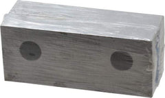 Gibraltar - 4-1/8" Wide x 1-3/4" High x 3/4" Thick, Flat/No Step Vise Jaw - Soft, Steel, Fixed Jaw, Compatible with 4" Vises - Top Tool & Supply