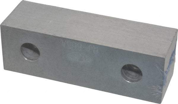 Gibraltar - 6-1/8" Wide x 2" High x 1" Thick, Flat/No Step Vise Jaw - Soft, Aluminum, Fixed Jaw, Compatible with 6" Vises - Top Tool & Supply