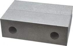 Gibraltar - 6-1/8" Wide x 2" High x 2" Thick, Flat/No Step Vise Jaw - Soft, Aluminum, Fixed Jaw, Compatible with 6" Vises - Top Tool & Supply