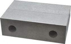 Gibraltar - 6-1/8" Wide x 2" High x 2" Thick, Flat/No Step Vise Jaw - Soft, Aluminum, Fixed Jaw, Compatible with 6" Vises - Top Tool & Supply