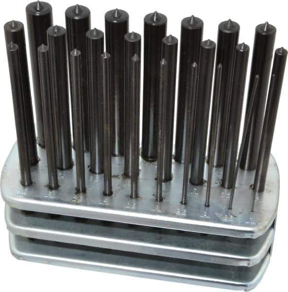 Spellmaco - 25 Piece, 1 to 13mm, Transfer Punch Set - Top Tool & Supply