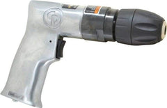 Chicago Pneumatic - 3/8" Keyless Chuck - Pistol Grip Handle, 2,400 RPM, 1.42 LPS, 3 CFM, 0.5 hp, 90 psi - Top Tool & Supply