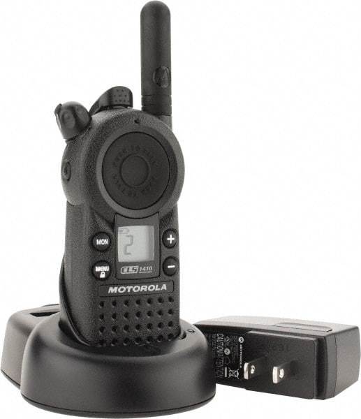 Motorola - 200,000 Sq Ft Range, 4 Channel, 1 Watt, Series CLS, Professional Two Way Radio - UHF Band, Lithium-Ion Battery, 12 hr Life, 5.8" High x 2" Wide x 1.1" Deep, Cloning, Low Battery Alerts - Top Tool & Supply