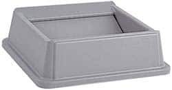 Rubbermaid - Square Lid for Use with 35 & 50 Gal Square Trash Cans - Gray, High-Impact Polystyrene, For Untouchable Trash Cans - Top Tool & Supply