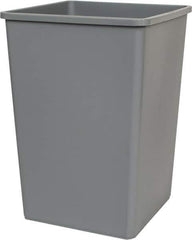 Rubbermaid - 35 Gal Gray Square Trash Can - Polyethylene, 27-5/8" High x 19-1/2" Long x 19-1/2" Wide - Top Tool & Supply