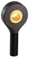 Igus - 7/16" ID, 1-1/8" Max OD, 810 Lb Max Static Cap, Self Aligning Spherical Rod End - 7/16-20 RH, 7/16" Shank Diam, 1-3/8" Shank Length, Thermoplastic with Plastic Raceway - Top Tool & Supply