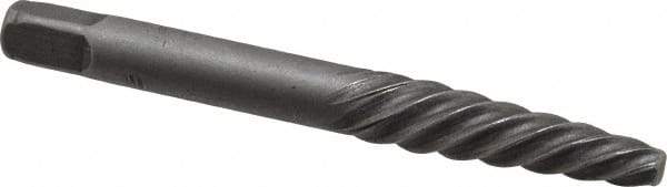 Interstate - Spiral Flute Screw Extractor - #4 Extractor for 9/32 to 3/8" Screw, 2-7/8" OAL - Top Tool & Supply