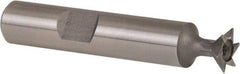 Whitney Tool Co. - 3/8" Diam x 1/8" Width of Cut, 45° Included Angle, High Speed Steel Dovetail Cutter - 3/8" Shank Diam, 1-15/16" Shank Length, 2-1/8" Overall Length, Weldon Flat, Uncoated - Top Tool & Supply