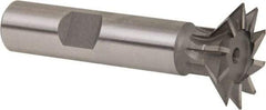 Whitney Tool Co. - 1" Diam x 1/4" Width of Cut, 45° Included Angle, Cobalt Dovetail Cutter - 1/2" Shank Diam, 2-1/2" Shank Length, 2-1/2" Overall Length, Weldon Flat, Uncoated - Top Tool & Supply