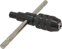 Made in USA - 1/2 to 3/4" Tap Capacity, T Handle Tap Wrench - 4-1/2" Overall Length - Top Tool & Supply