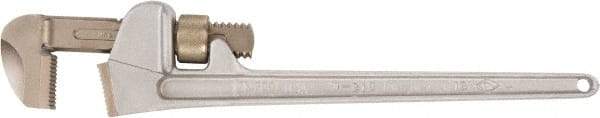 Ampco - 10" Aluminum Nonsparking Pipe Wrench - 2-1/2" Pipe Capacity - Top Tool & Supply