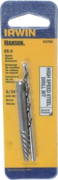 Irwin - 2 Piece Spiral Flute Screw Extractor & Drill Set - Screw Range 7/32 to 9/32" - Top Tool & Supply