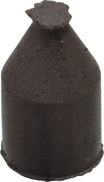 Cratex - 3/8" Max Diam x 5/8" Long, Cone, Rubberized Point - Medium Grade, Silicon Carbide, 1/16" Arbor Hole, Unmounted - Top Tool & Supply