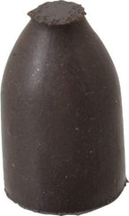 Cratex - 1/2" Max Diam x 7/8" Long, Cone, Rubberized Point - Medium Grade, Silicon Carbide, 1/8" Arbor Hole, Unmounted - Top Tool & Supply