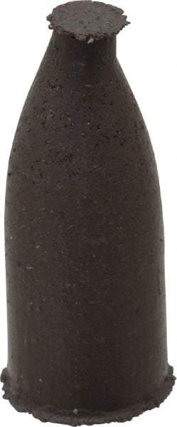 Cratex - 3/8" Max Diam x 1" Long, Cone, Rubberized Point - Medium Grade, Silicon Carbide, 1/8" Arbor Hole, Unmounted - Top Tool & Supply