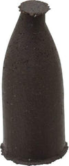 Cratex - 3/8" Max Diam x 1" Long, Cone, Rubberized Point - Medium Grade, Silicon Carbide, 1/8" Arbor Hole, Unmounted - Top Tool & Supply