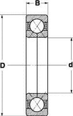 SKF - Radial Ball Bearings; Type: 4 Point Angular Contact Ball Bearing ; Style: Open ; Bore Diameter (mm): 40.00 ; Outside Diameter (mm): 90.00 ; Width (mm): 23.00 ; Flange Type: Without Flange - Exact Industrial Supply