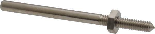 Value Collection - 1/8" Shank No. 6 Abrasive Point Mandrel - 1-3/4" Length, 1/8" Hole Compatibility, for Cones, Points & Rubberized Points - Top Tool & Supply