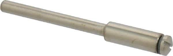 Value Collection - 1/8" Shank No. 3 Abrasive Point Mandrel - 1-3/4" Length, 1/16" Hole Compatibility, for Small Wheels - Top Tool & Supply